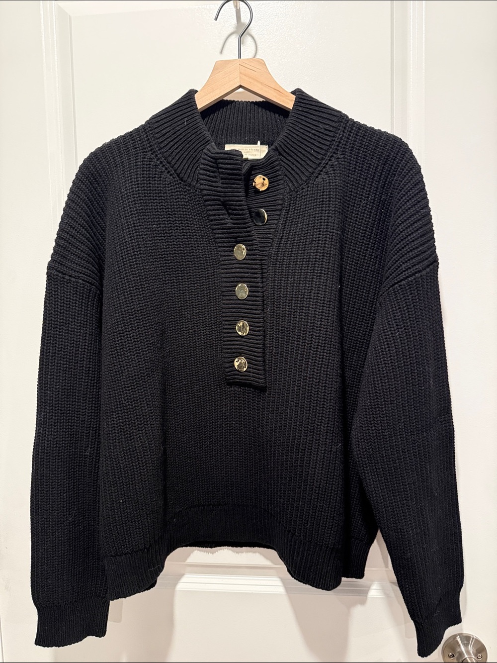 Sezane Lucas Jumper Black - Size XXL
